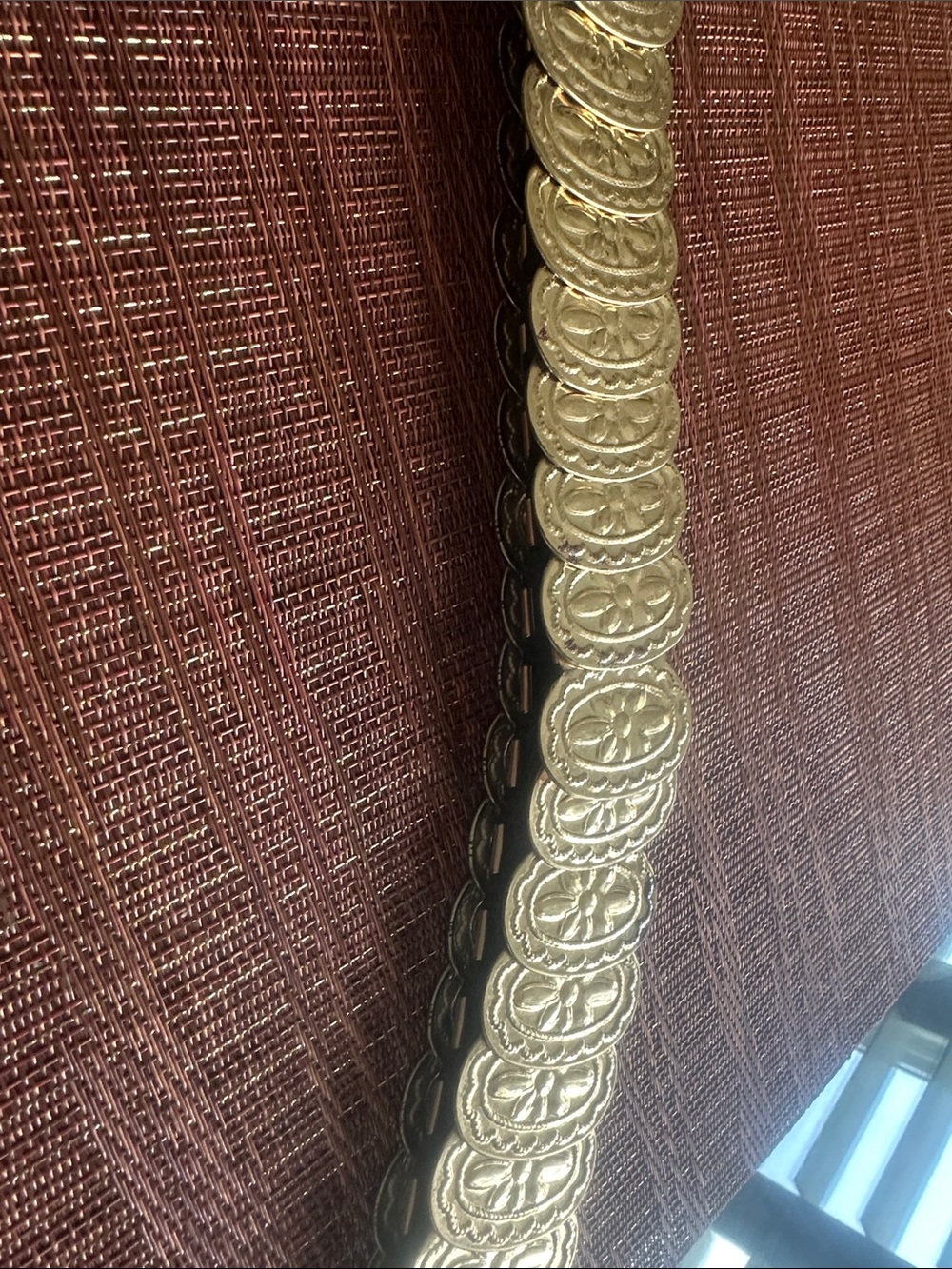 Decorative Gold Embellished Trim for Home Accents